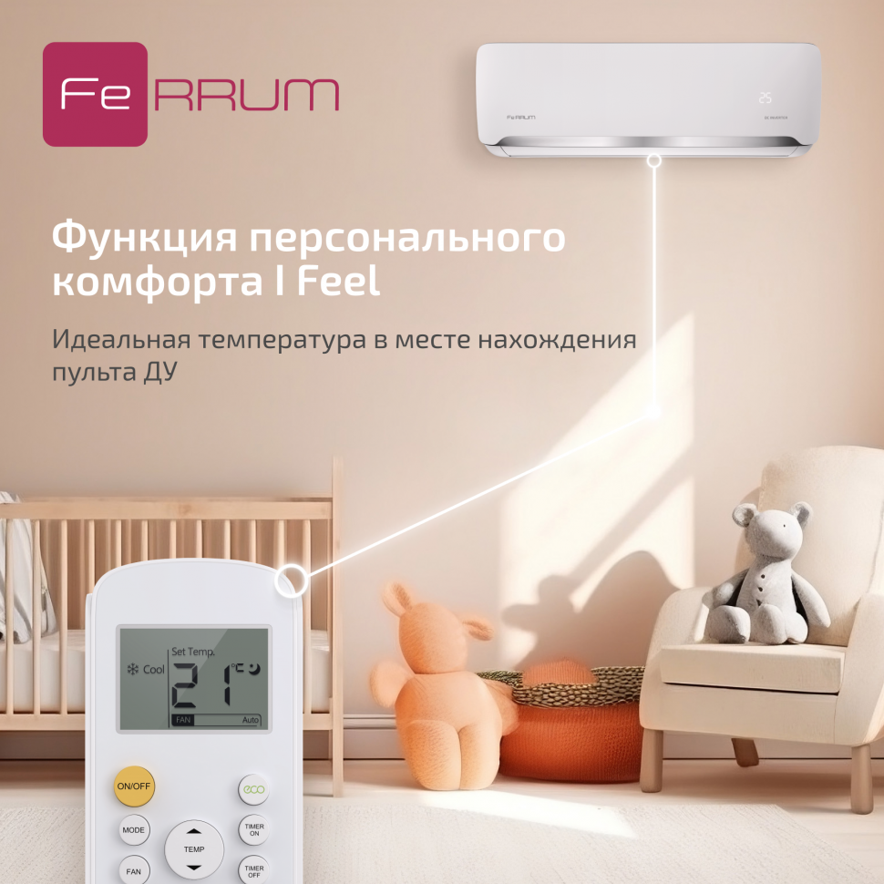 Инверторная система кондиционирования FeRRUM Force Full DC iFIS09F2С/iFOS09F2С