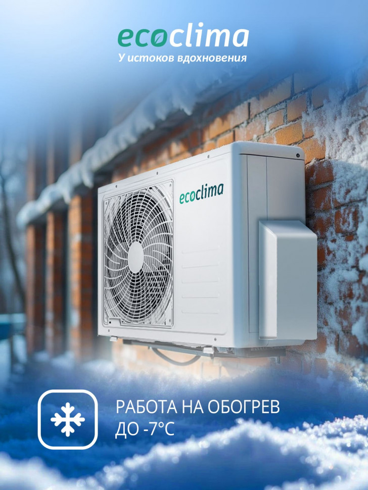 Настенная сплит-система Ecoclima ECW-HE24/BB-4R2 + EC-HE24/B-4R2, белый