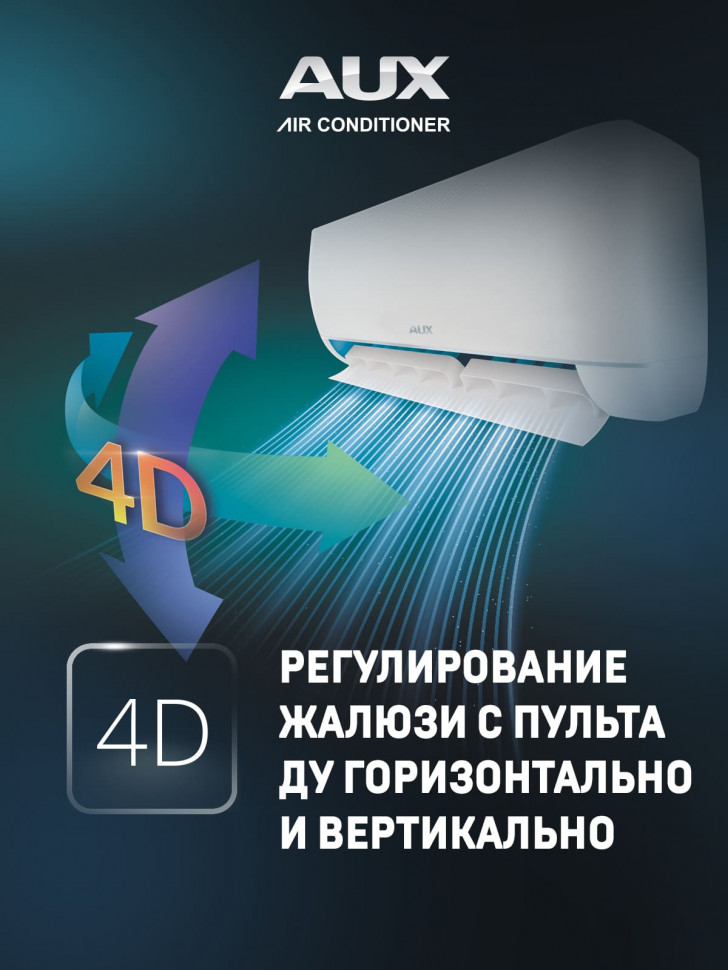 Настенная сплит-система AUX ASW-H09A4/JD-R1 + AS-H09A4/JD-R1, белый