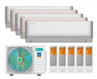 Мульти сплит-система Hisense на 5 комнат: 5 × AMS-09UW4RYCHD00(C,S) / AMW5-42U4RTA